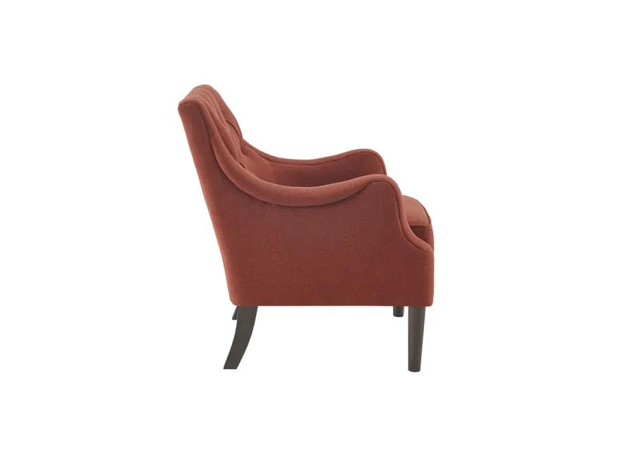 Madison Park Qwen Spice Button Tufted Accent Chair