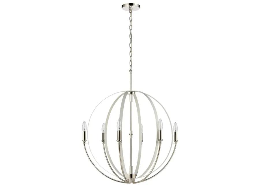 Rotunde 26" Wide 6-Light Chandelier - Matte White