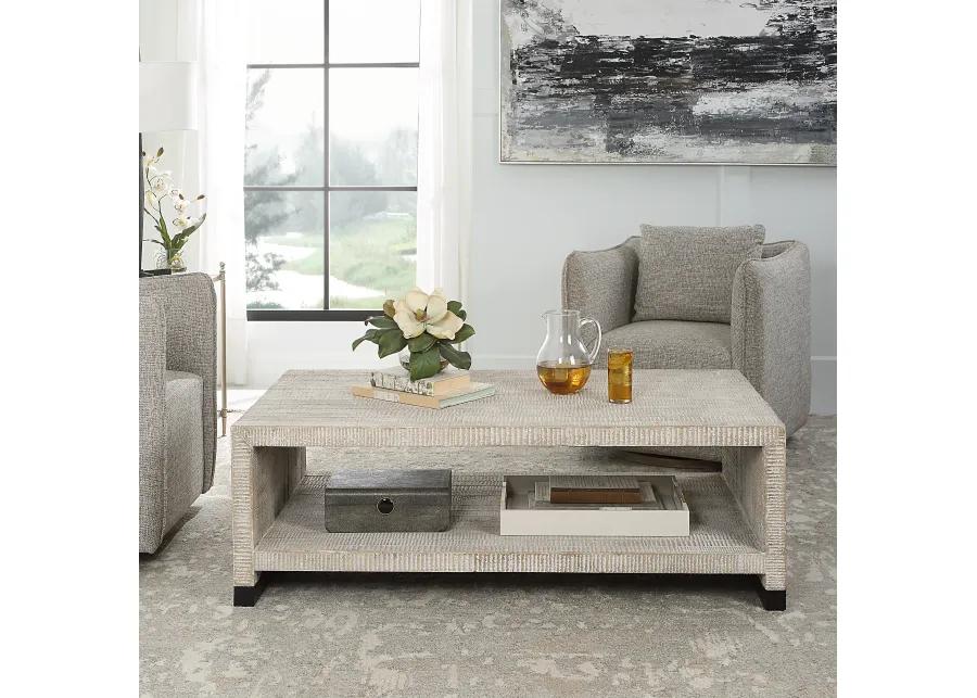 Bosk White Washed Coffee Table