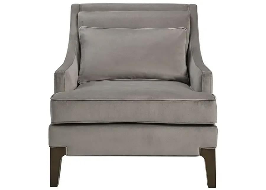 Martha Stewart Anna Light Grey Arm Accent Chair