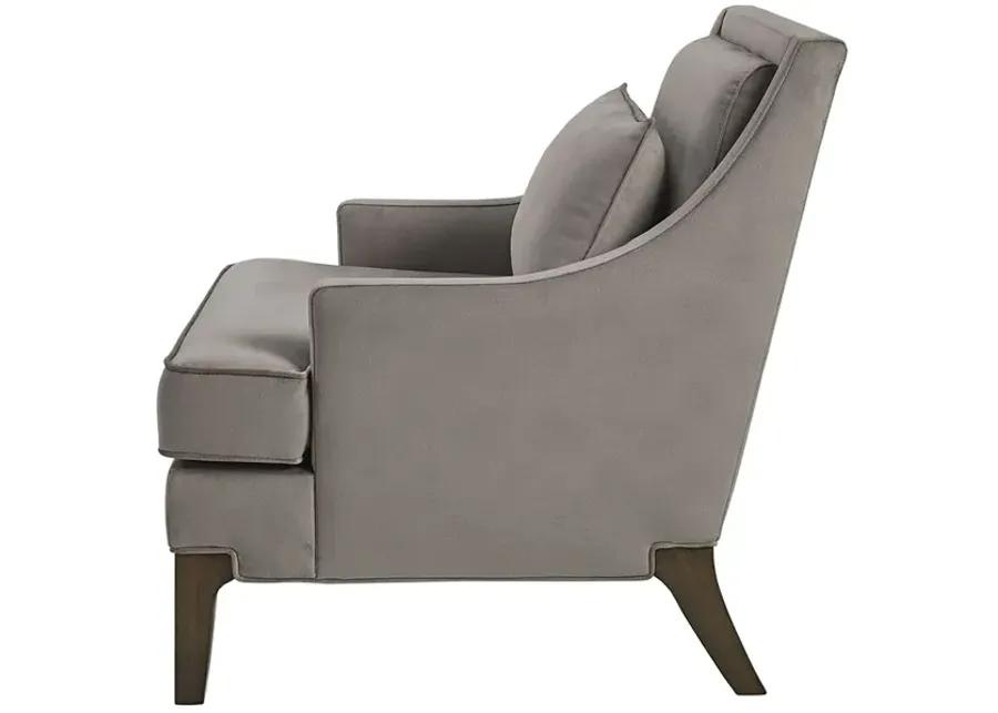 Martha Stewart Anna Light Grey Arm Accent Chair