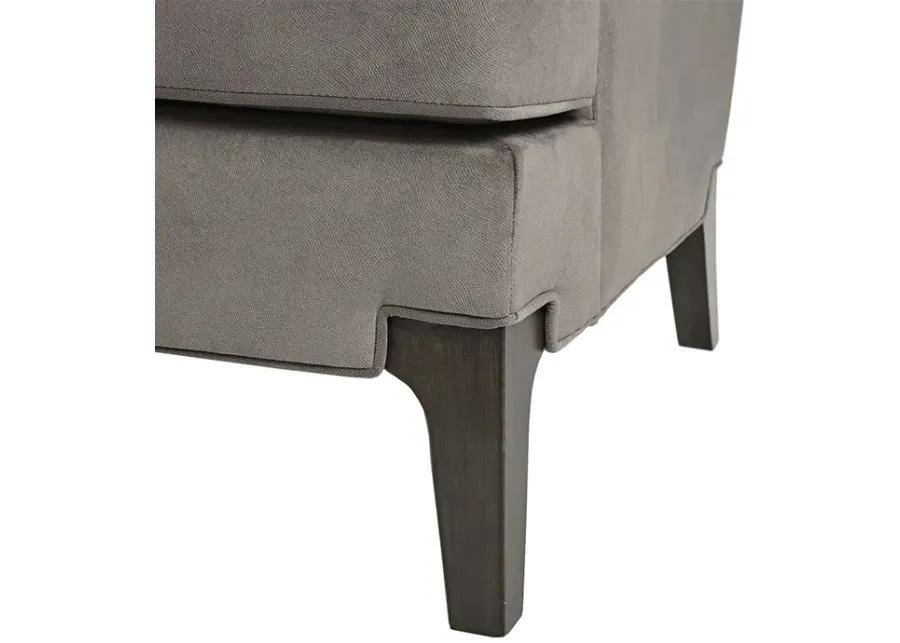 Martha Stewart Anna Light Grey Arm Accent Chair