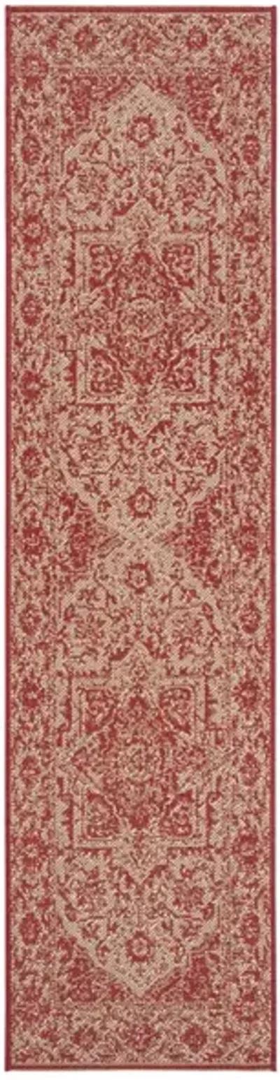 LINDEN 139 Collection LND139Q-28 Red / Creme 2'-2" X 8'