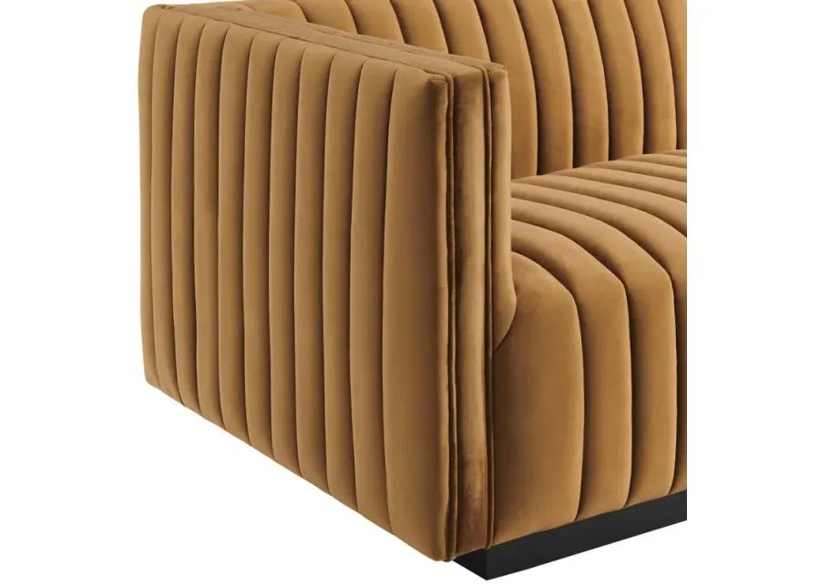 Conjure Channel Tufted Performance Velvet Left-Arm Chair