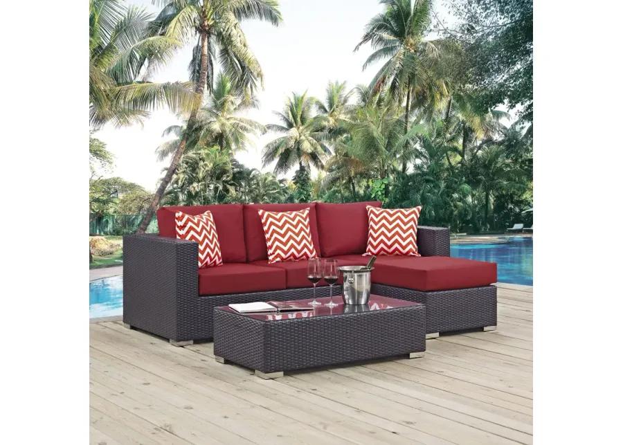 Convene 3 Piece Outdoor Patio Sofa Set