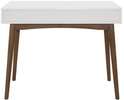 Bradenton 1-drawer Writing Desk White and Walnut