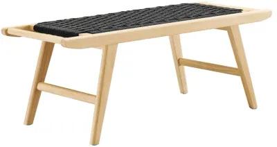 Saoirse 47" Wove Rope Wood Bench