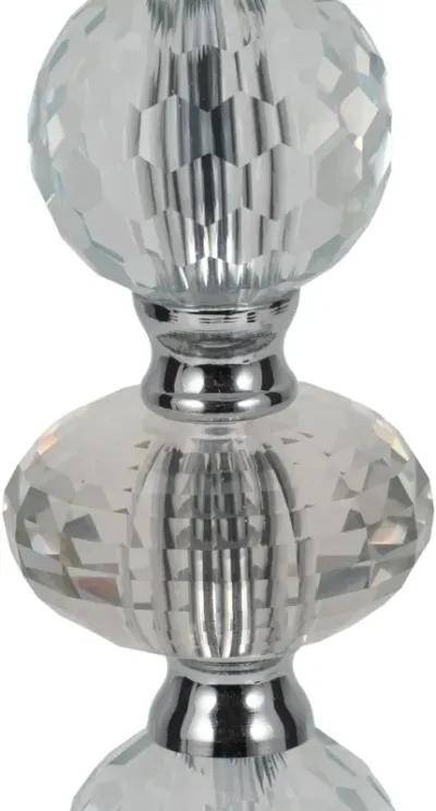 S/2 Crystal 28" Table Lamp, Silver