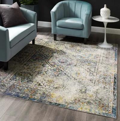 Success Jacinda Distressed Vintage Floral Persian Medallion 5x8 Area Rug