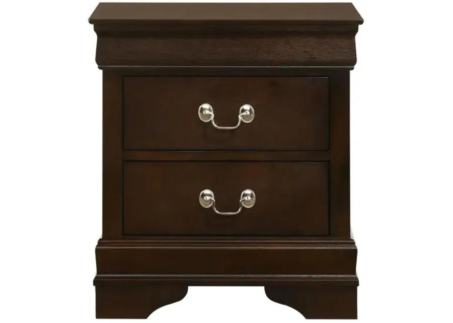 Louis Philippe 2-drawer Nightstand Cappuccino