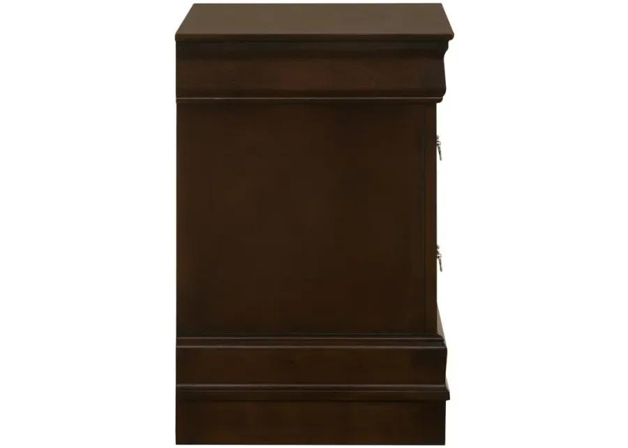 Louis Philippe 2-drawer Nightstand Cappuccino