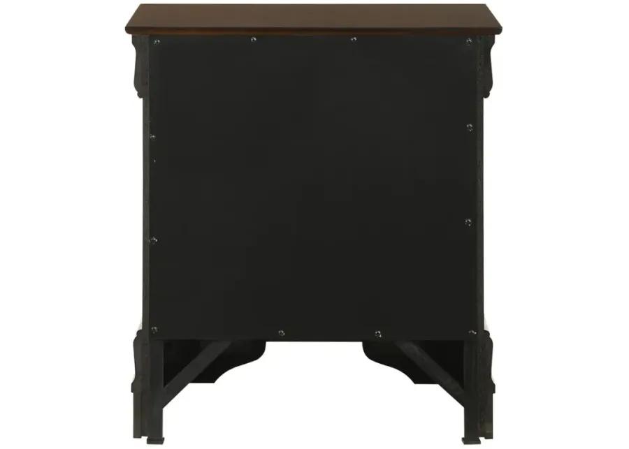 Louis Philippe 2-drawer Nightstand Cappuccino