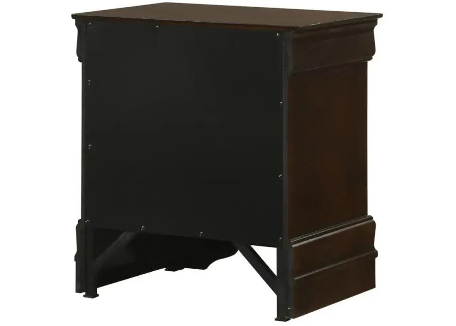 Louis Philippe 2-drawer Nightstand Cappuccino