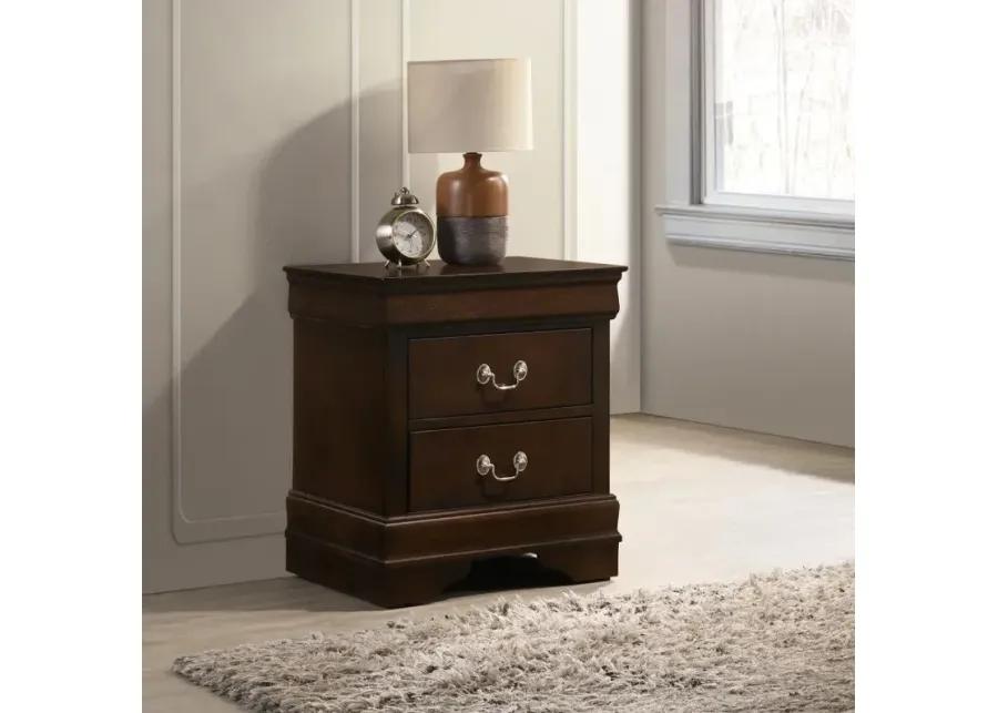 Louis Philippe 2-drawer Nightstand Cappuccino