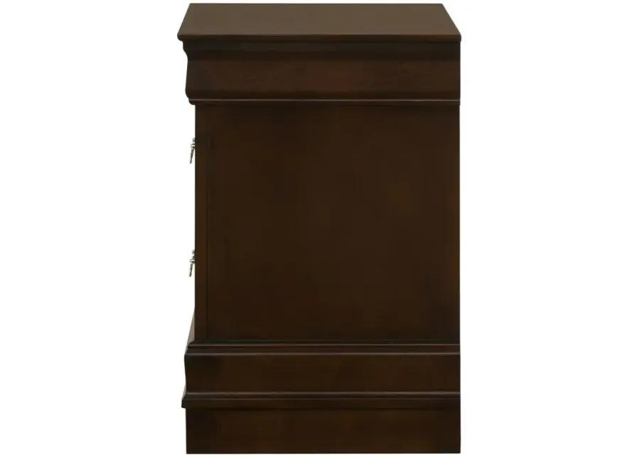 Louis Philippe 2-drawer Nightstand Cappuccino