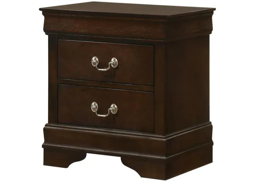 Louis Philippe 2-drawer Nightstand Cappuccino