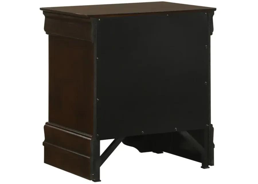 Louis Philippe 2-drawer Nightstand Cappuccino