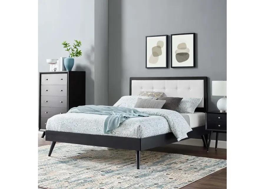 Willow Queen Wood Platform Bed With Splayed Legs