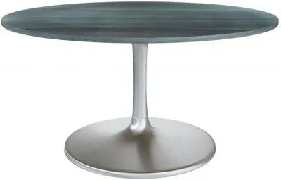 Metropolis Dining Table (60") Gray & Silver