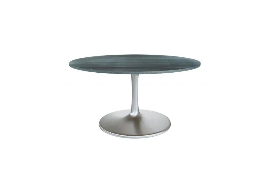 Metropolis Dining Table (60") Gray & Silver