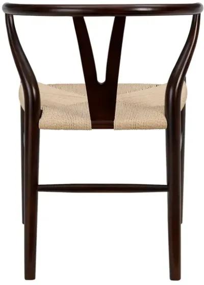 Evelina Side Chair in Walnut with Natural Rush Seat - Set of 2