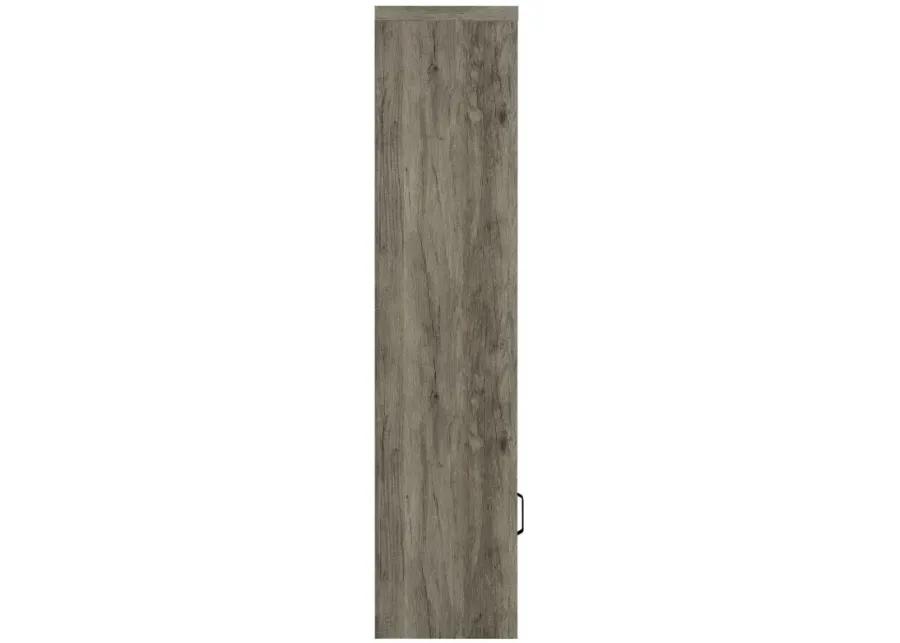 Burke 3-shelf Media Tower With Storage Cabinet Grey Driftwood