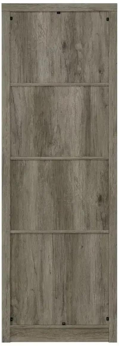 Burke 3-shelf Media Tower With Storage Cabinet Grey Driftwood