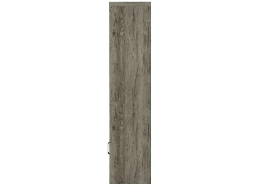 Burke 3-shelf Media Tower With Storage Cabinet Grey Driftwood