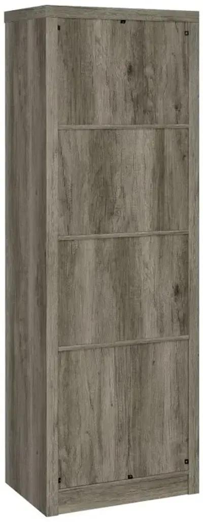 Burke 3-shelf Media Tower With Storage Cabinet Grey Driftwood