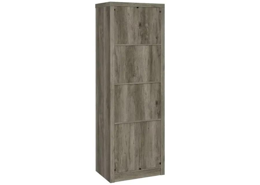 Burke 3-shelf Media Tower With Storage Cabinet Grey Driftwood