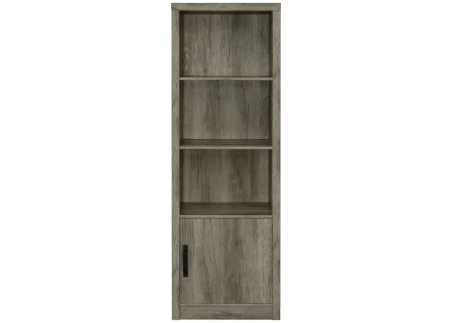 Burke 3-shelf Media Tower With Storage Cabinet Grey Driftwood