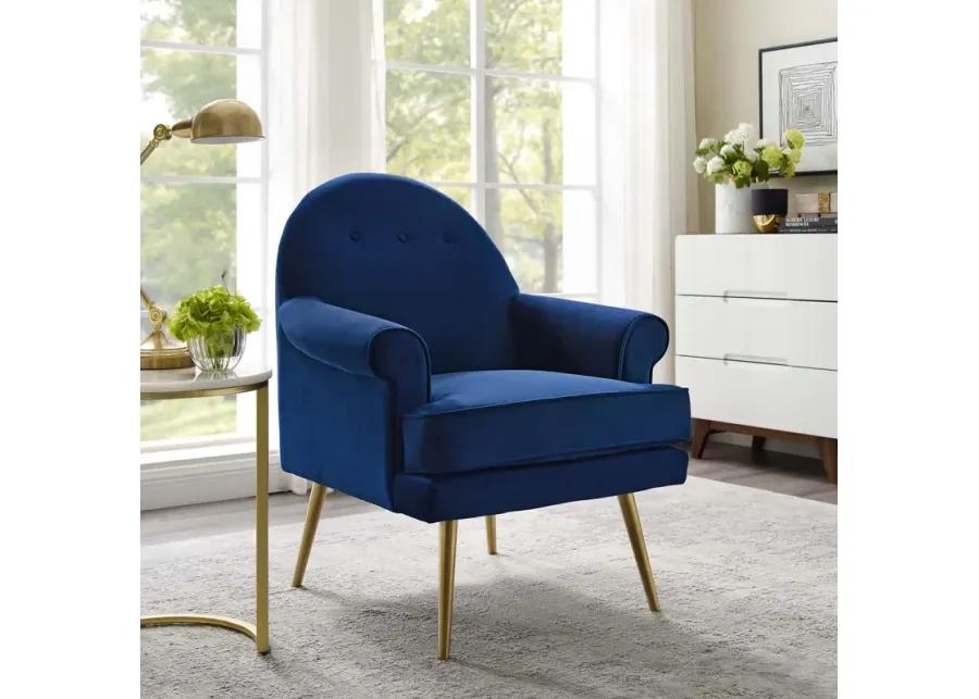 Revive Tufted Button Accent Performance Velvet Armchair