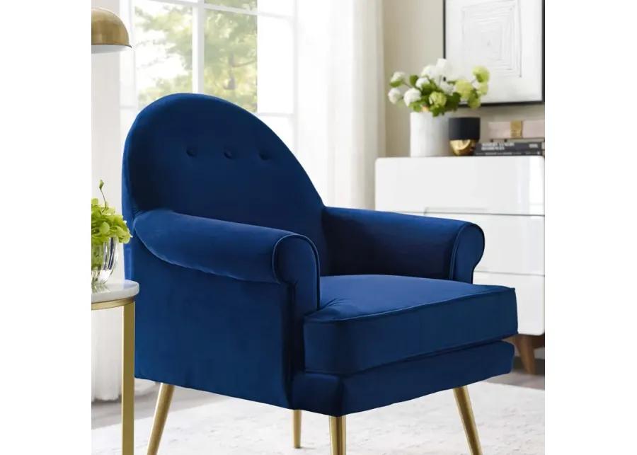 Revive Tufted Button Accent Performance Velvet Armchair