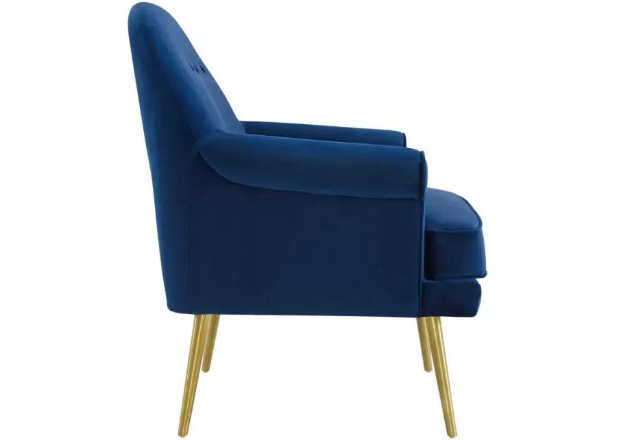 Revive Tufted Button Accent Performance Velvet Armchair