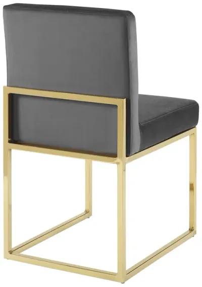 Carriage Channel Tufted Sled Base Performance Velvet Dining Chair