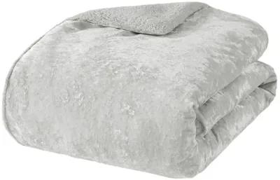 Mira Crushed Velvet Sherpa Reversible Comforter Set