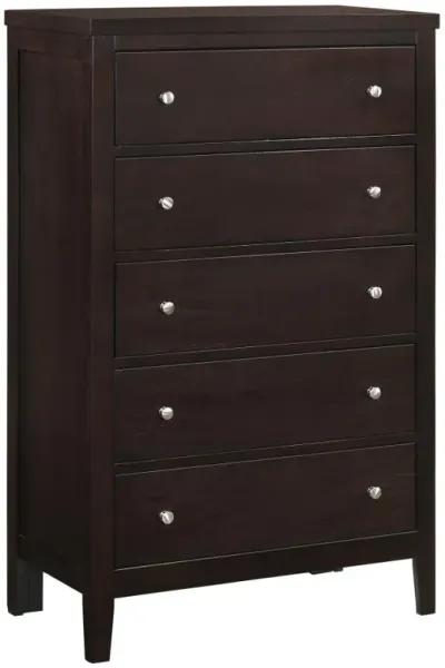 Carlton 5-drawer Rectangular Chest Cappuccino