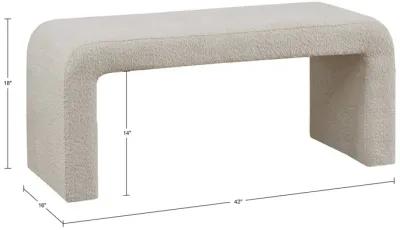 Boucle Waterfall Bench