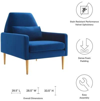 Liliana Performance Velvet Armchair