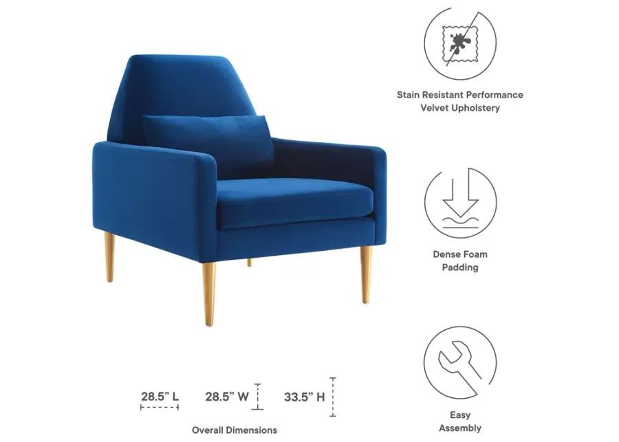 Liliana Performance Velvet Armchair