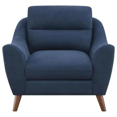 Aberdeenshire Sloped Arm Upholstered Chair Navy Blue