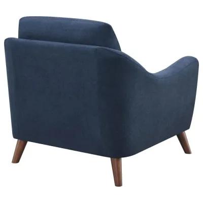 Aberdeenshire Sloped Arm Upholstered Chair Navy Blue