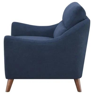 Aberdeenshire Sloped Arm Upholstered Chair Navy Blue