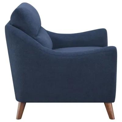 Aberdeenshire Sloped Arm Upholstered Chair Navy Blue