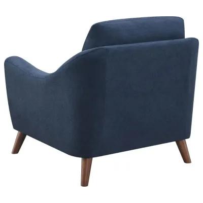 Aberdeenshire Sloped Arm Upholstered Chair Navy Blue