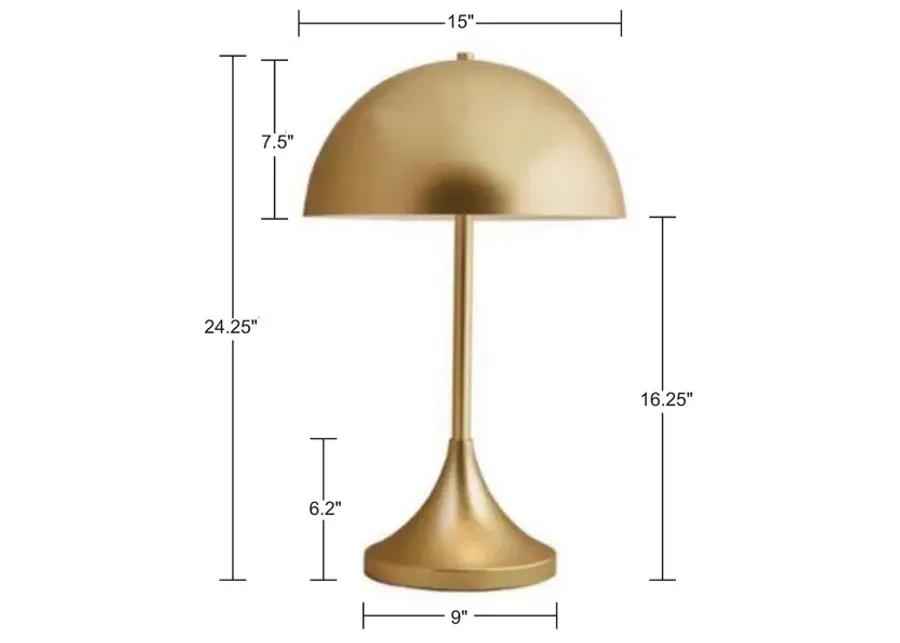 INK+IVY Bryson Gold Dome-Shaped 2-Light Metal Table Lamp