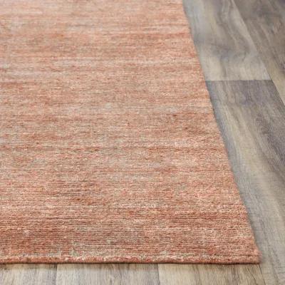 Grand Haven Terracotta Solid Wool/Tencel 9'x12' Rectangle Rug