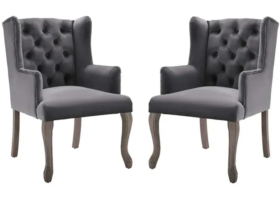 Realm Armchair Performance Velvet Set of 2