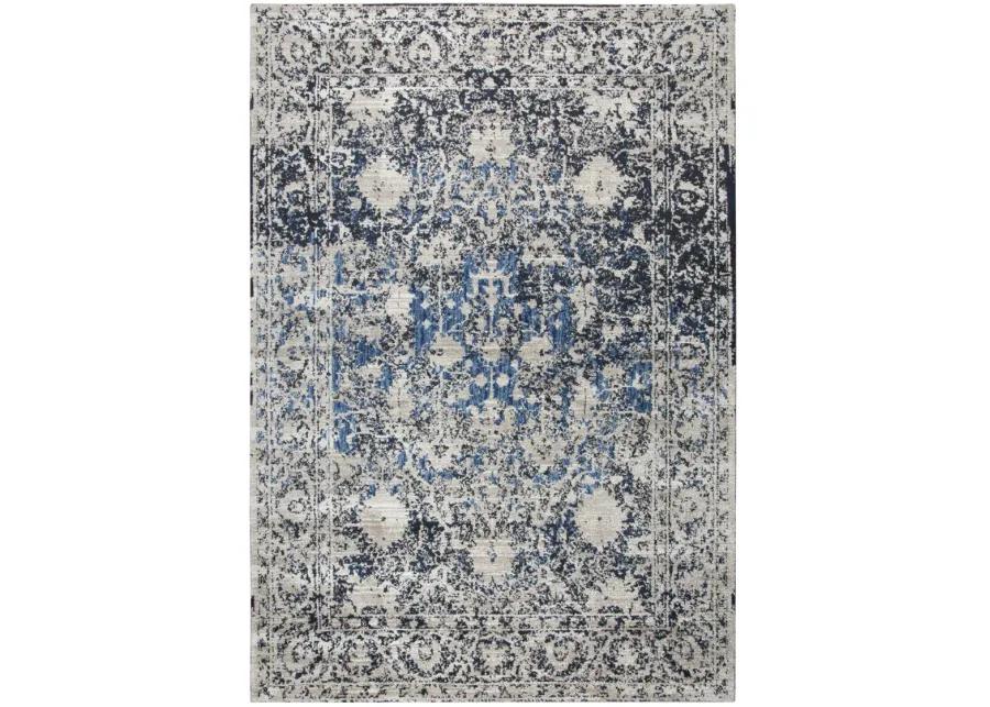 Panache Taupe/Blue Oriental Distress Polypropylene 7'10" x 10'10" Rectangle Rug