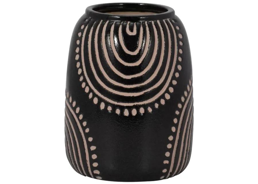 Cer Tribal Arch Vase